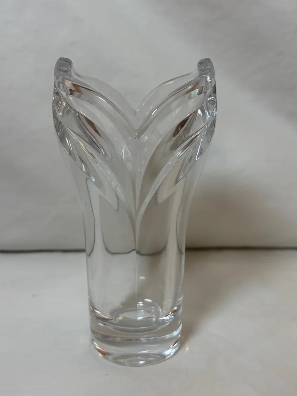 Mikasa “Ramona” Clear Glass Tulip-Top Vase